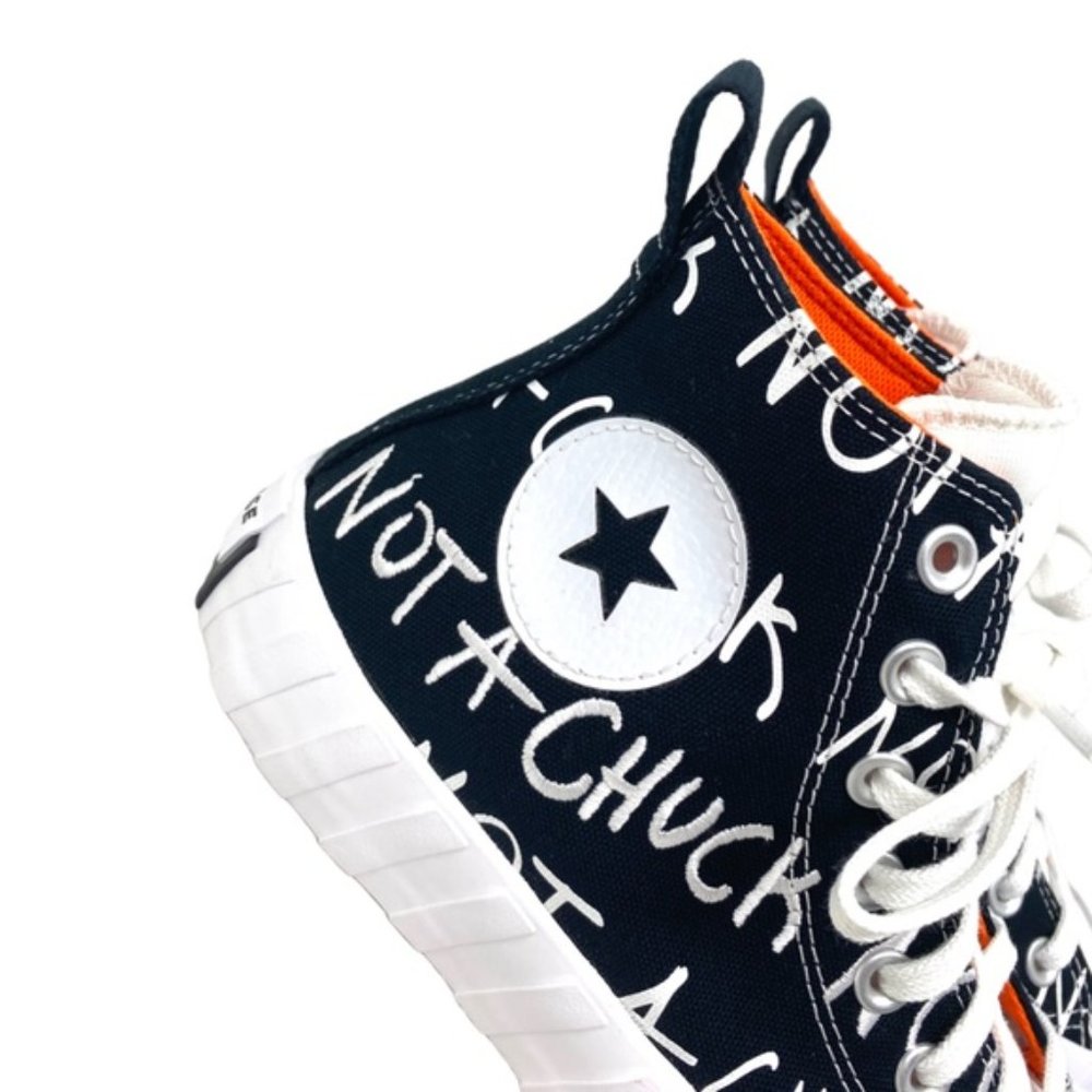 Converse UNT1TL3D High Shoes Kids Women's Black White Canvas Sneakers 266514C - Picture 7 of 11